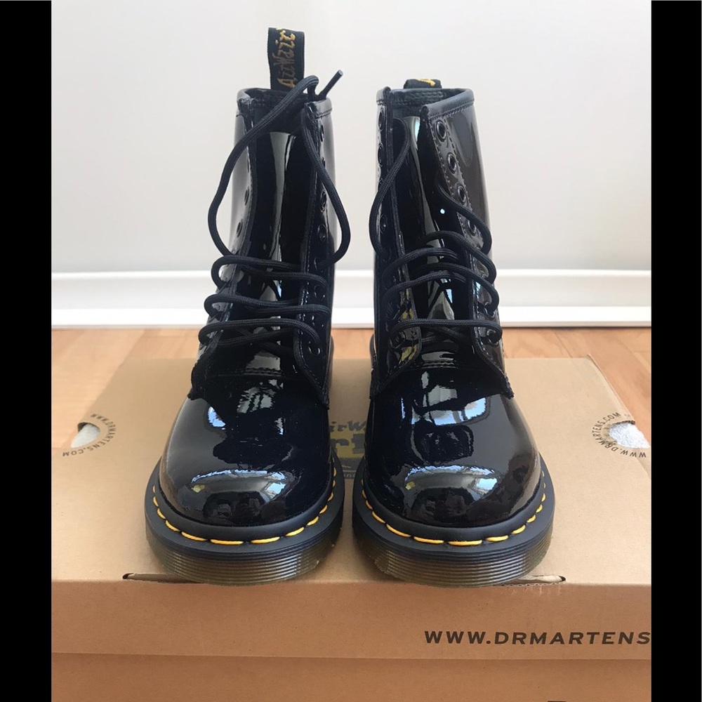 Dr. Martens patent leather boots